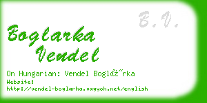 boglarka vendel business card